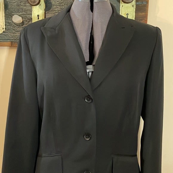Cynthia Steffe Black Wool Blazer Size 14 - Picture 4 of 15